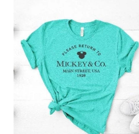 Return to Mickey and Co., Unisex Shirt/Mickey and co., Main Street USA Matching Shirt