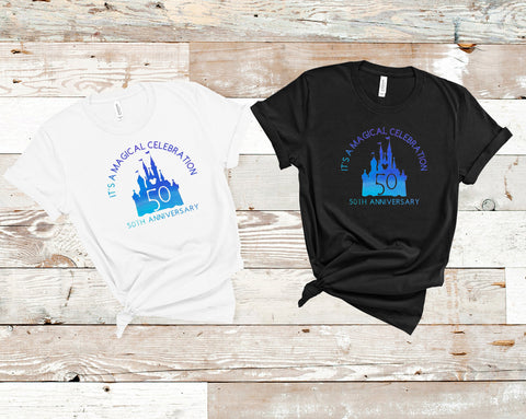 50th Anniversary Magical Celebration Color Changing & Glow-in-the-dark  Matching T-Shirts