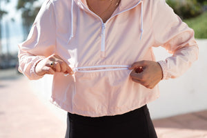 Cropped Lightweight Women's WindBreaker with Pocket