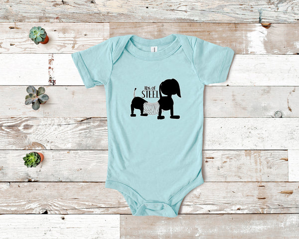 Abs of Steel Slinky Dog Baby Bodysuit, Funny Abs Shirt, Slinky Dog Shirt, Hollywood Studios Ride, Slinky Dog Abs, Disney 2021