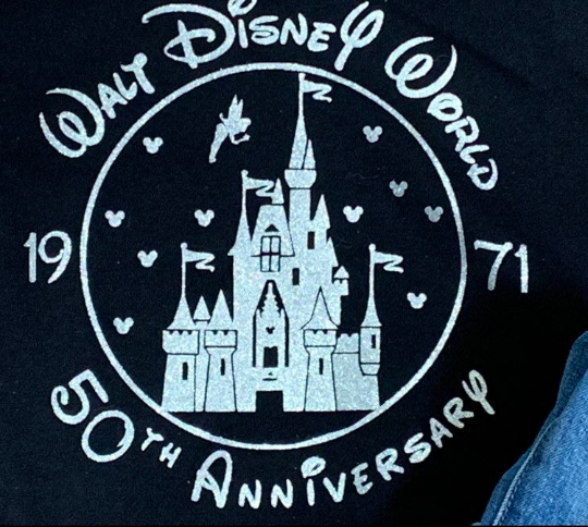 WDW 50th Anniversary  Glitter Design Cropped  Sweatshirt , Disney Sweatshirt, Glitter Sweatshirt, Disney Hoodie, Disney Trip, Disney 1971