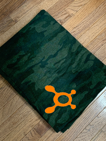 OTF Splat Camo Soft  Blanket, Cozy Orangetheory Blanket,  XL sized Blanket, Orangetheory Coach Gift, OTF Splat, Orangetheory gift