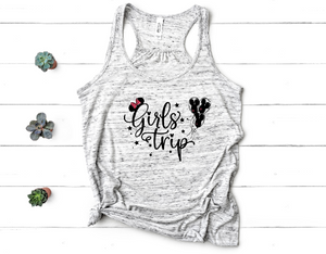 Youth Girl's Trip with Mickey Balloon Flowy Racerback Tank Top