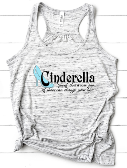 Cinderella.. Proof a New Pair of Shoes Can Change Your Life Youth Flowy or Racerback Tank