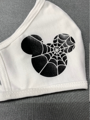Mickey Ears with Spiderweb Halloween Face Mask