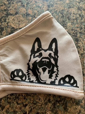 German Shepherd Dog Mask, German Shepherd Mask, Dog Mask, GSD Mask, Dog Face Mask, German Shepherd Peeking Mask