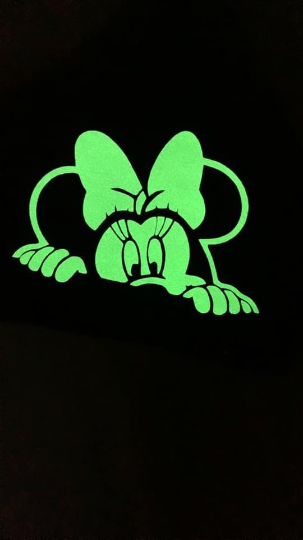 Glow in the Dark Minnie Peeking  Mask,