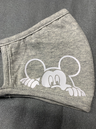 Peeking Mickey White Image Mask