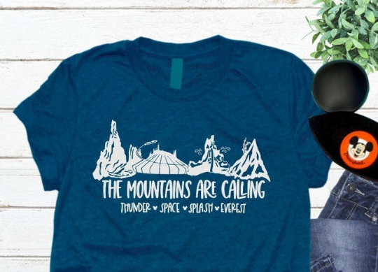 The Mountains are Calling Shirt~ Space, Splash, Big thunder and Everest Unisex T Shirt