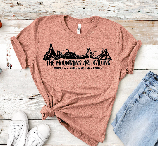 The Mountains are Calling Shirt~ Space, Splash, Big thunder and Everest Unisex T Shirt