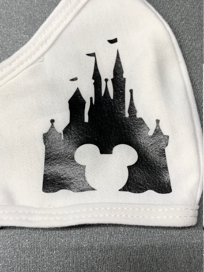 Cinderella Castle cutout Mickey Head Face Mask