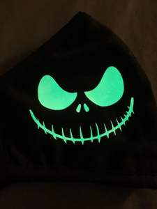 Jack Skellington Glow in the Dark Face mask