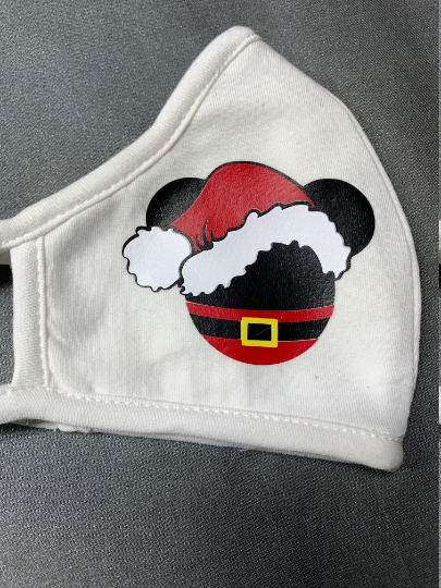 Santa Mickey Head Face Mask