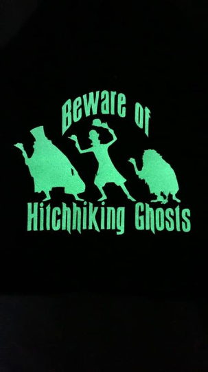 Beware of Hitchhiking Ghosts Glows-in-the-Dark Mask