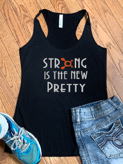 Strong is the New Pretty OTF Racerback Tank Top