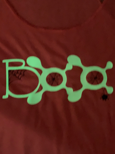 Glow in the Dark Boo Spiderweb Splat TriBlend Racerback Tank