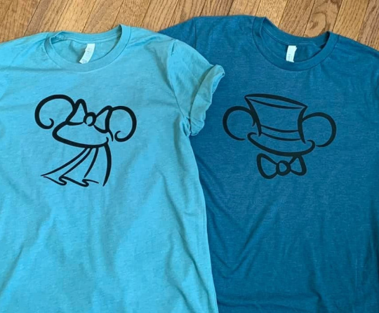 Mickey and Minnie Bride and Groom Unisex T Shirt - Personalized