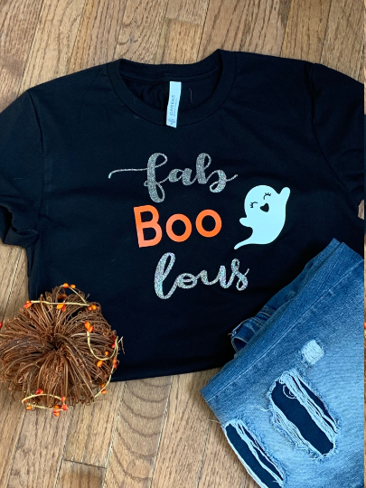 Fab BOO Lous Glitter and Glow in Dark Unisex or Women's shirt