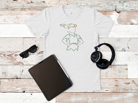 Sketched Peter Pan Unisex Matching Couples Shirts