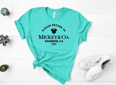 Return to Mickey and Co., Anaheim, CA Unisex Shirt/Mickey and co., Disneyland/ Matching Shirt