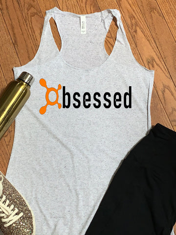 Obsessed with Orangetheory Tri-blend Racerback Tank