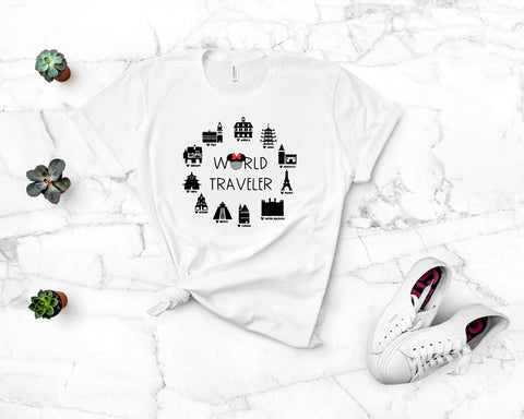 World Traveler Epcot Countries Pavilion Unisex or Women's Relaxed Fit Shirt